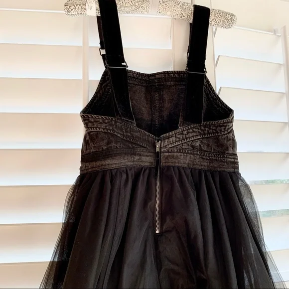 Anthro Denim tulle midi dress - Picture 8 of 12